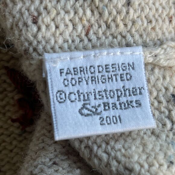 Vintage Christopher & Banks Cardigan Sweater Womens Medium Hand Embroidered Silk - Picture 8 of 10